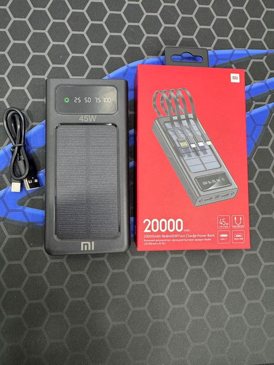 power bank xiaomi 20000 mAh 45 wat solaire