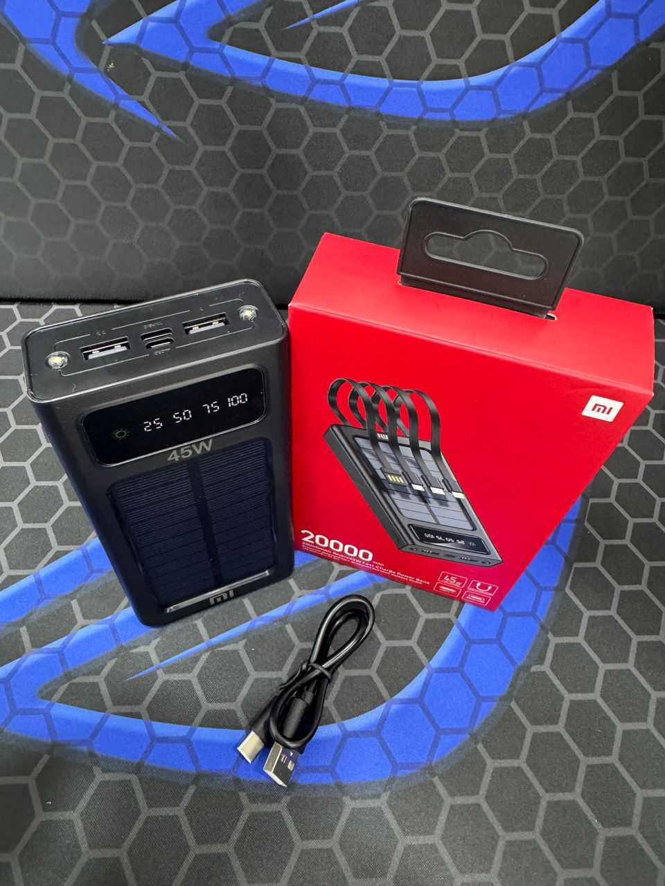 power bank xiaomi 20000 mAh 45 wat solaire